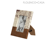 Fur photo frame-brown
