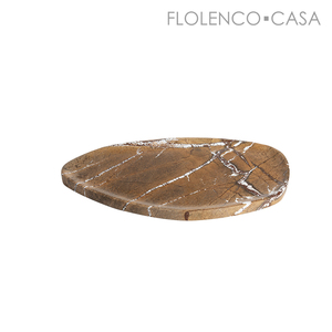 Shaped stone plate-coffee color