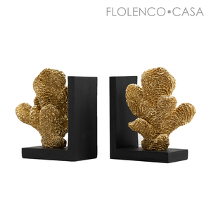 Gold coral book end