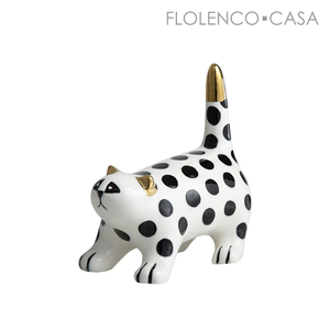 Golden ear polka-dot cat