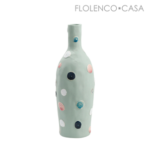 Painted polka dot bottle-L
