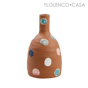 Painted polka dot bottle-S